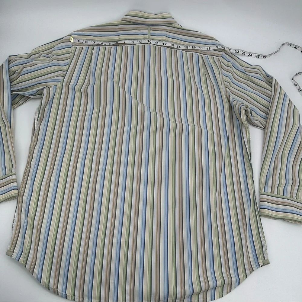 3/$15 Banana Republic Dress Shirt Mens XL Classic Fit Button Up Stripes 00s L/S